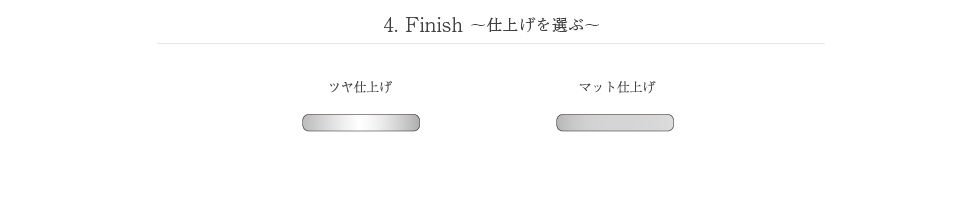 リングの仕上げを選ぶ